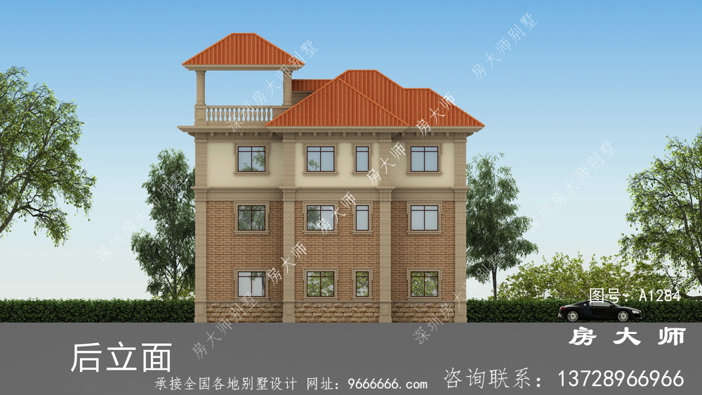占地131平三层别墅设计图，小户型房子建造房屋户型