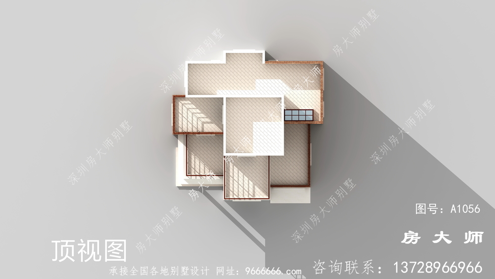 一栋外型简洁清新的现代风格别墅户型