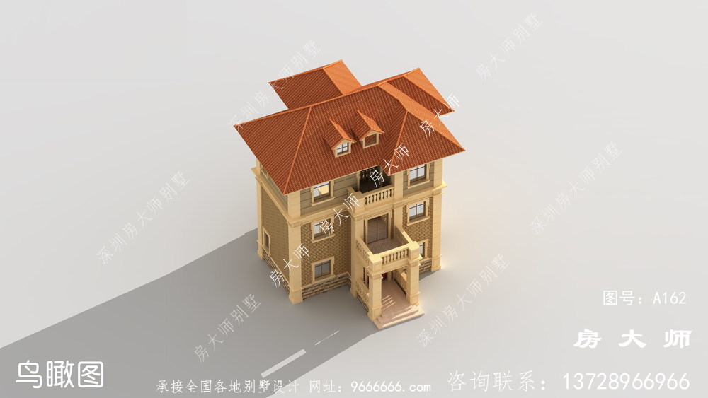 农村三层欧式别墅设计图纸及施工图纸