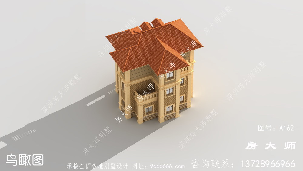 农村三层欧式别墅设计图纸及施工图纸