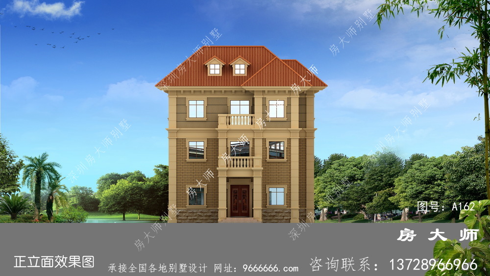 农村三层欧式别墅设计图纸及施工图纸