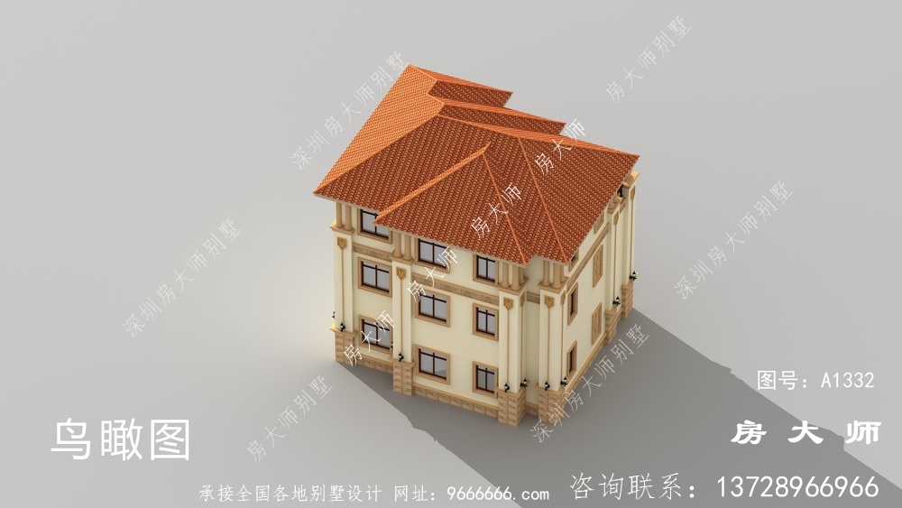 独栋别墅楼房设计图，合适乡村盖
