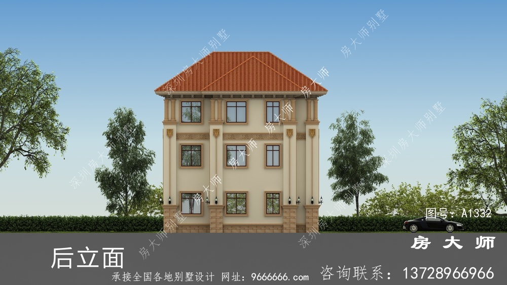 独栋别墅楼房设计图，合适乡村盖