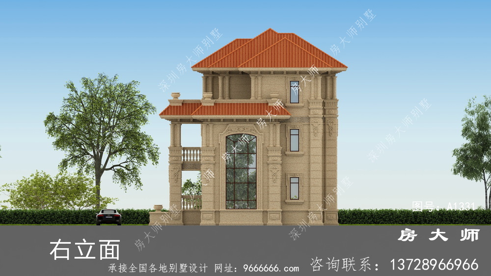 经典大气的意大利风格别墅效果图
