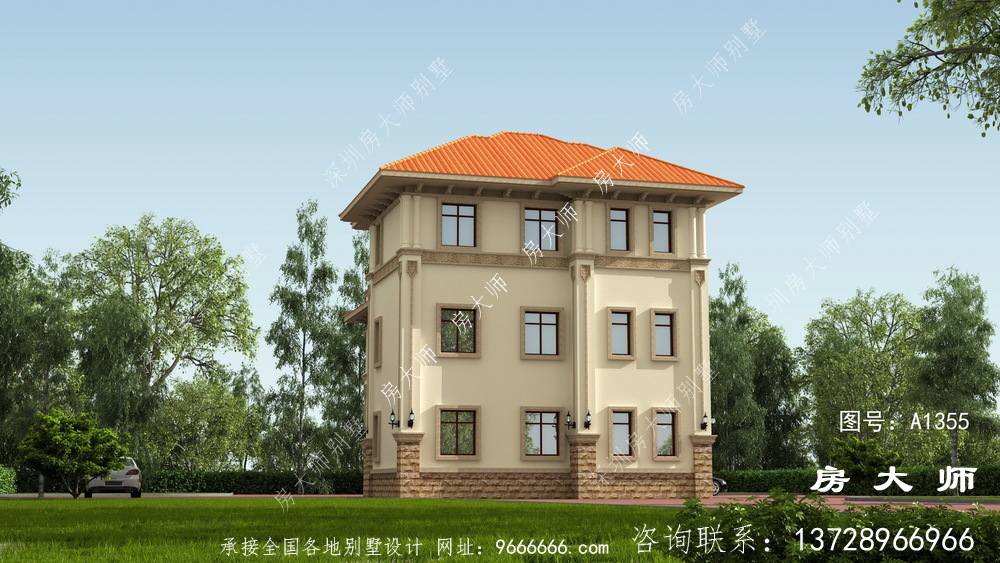 现代意大利风格农村别墅设计图