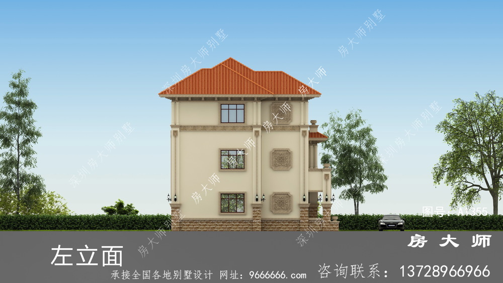 现代意大利风格农村别墅设计图