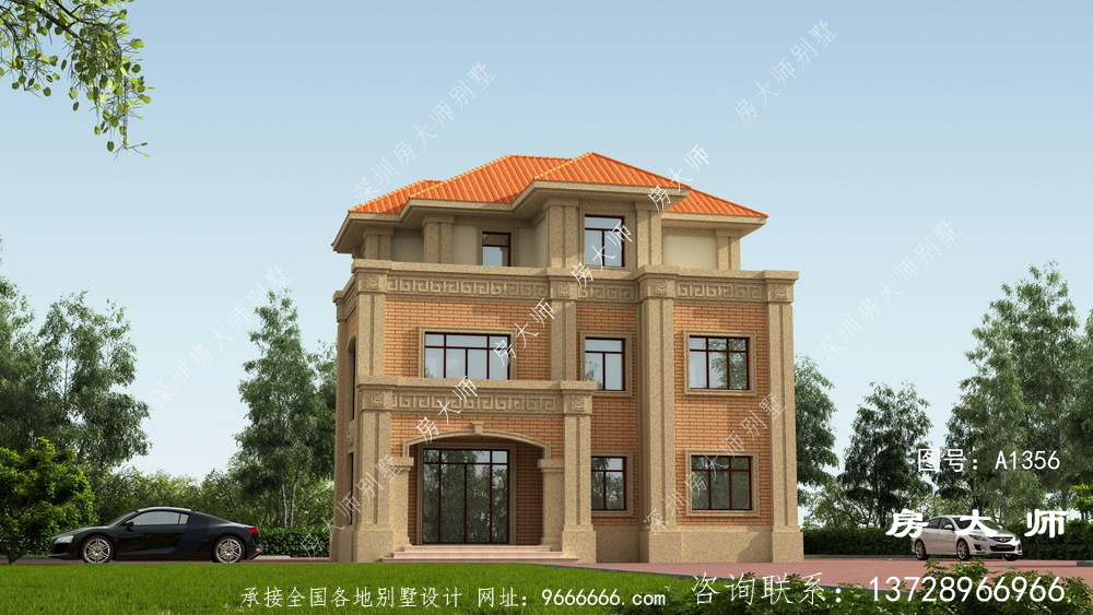 温暖的欧式风格自建别墅设计图