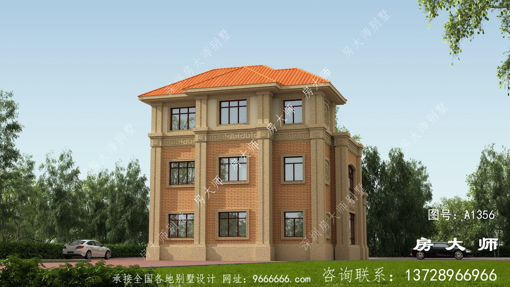 温暖的欧式风格自建别墅设计图