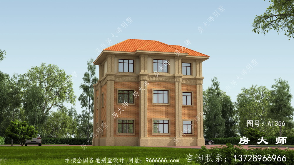 温暖的欧式风格自建别墅设计图