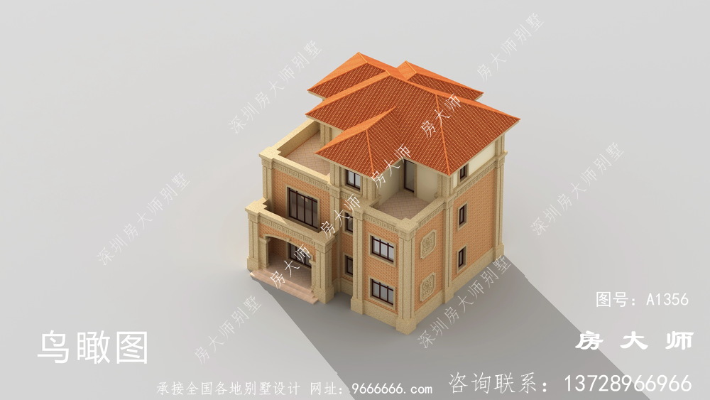 温暖的欧式风格自建别墅设计图