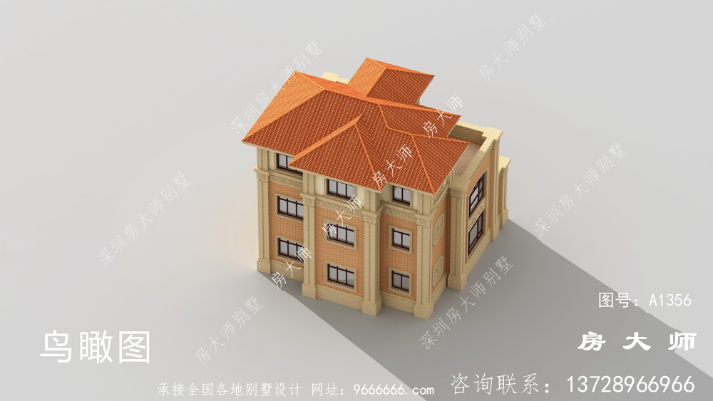 温暖的欧式风格自建别墅设计图