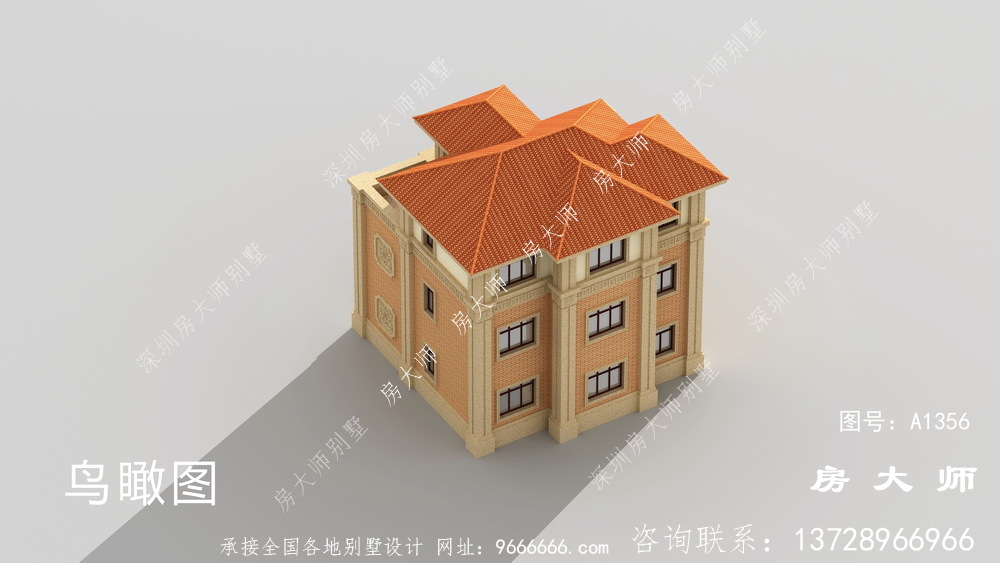 温暖的欧式风格自建别墅设计图