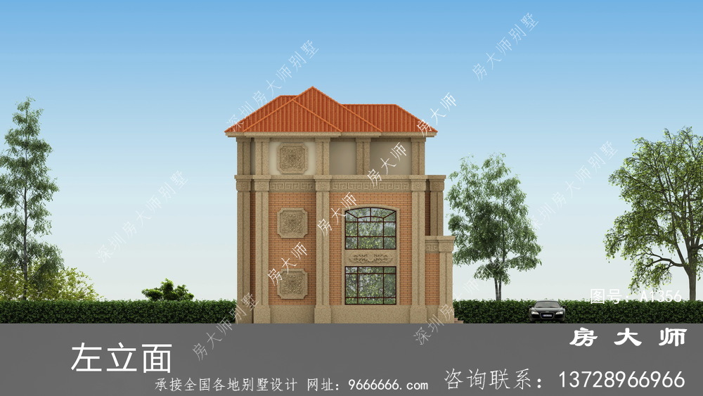 温暖的欧式风格自建别墅设计图