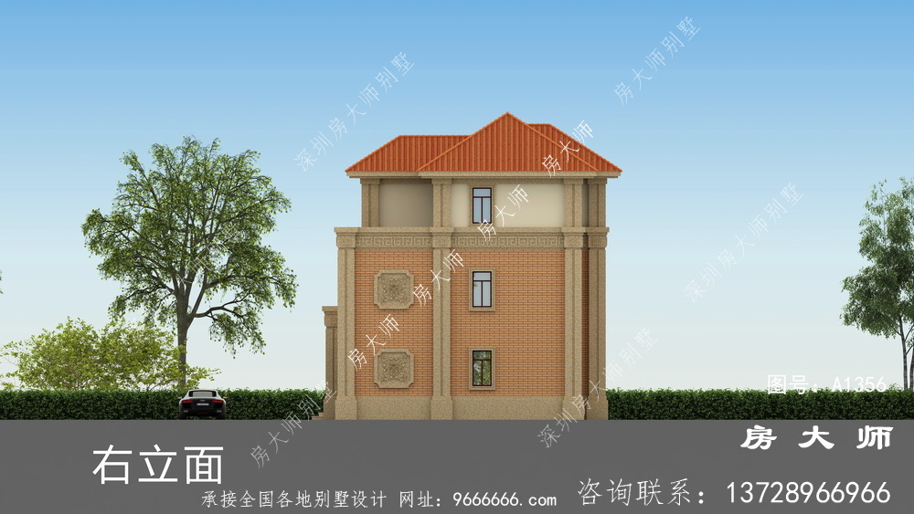 温暖的欧式风格自建别墅设计图
