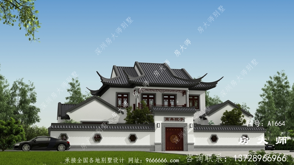 清新典雅中式豪华大户型别墅