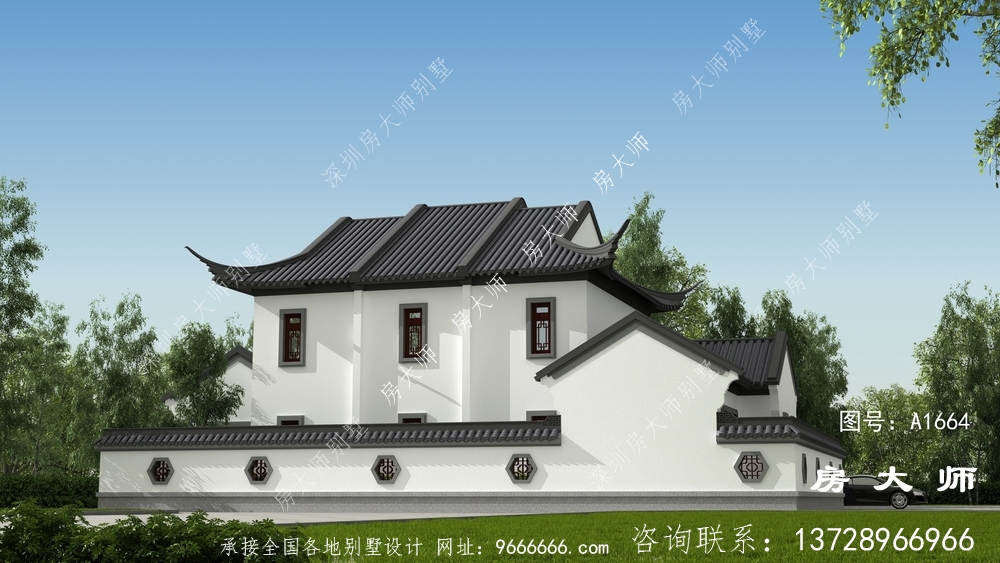 清新典雅中式豪华大户型别墅