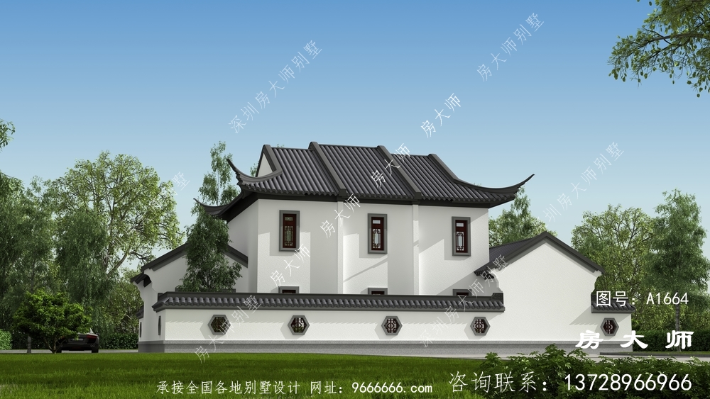 清新典雅中式豪华大户型别墅