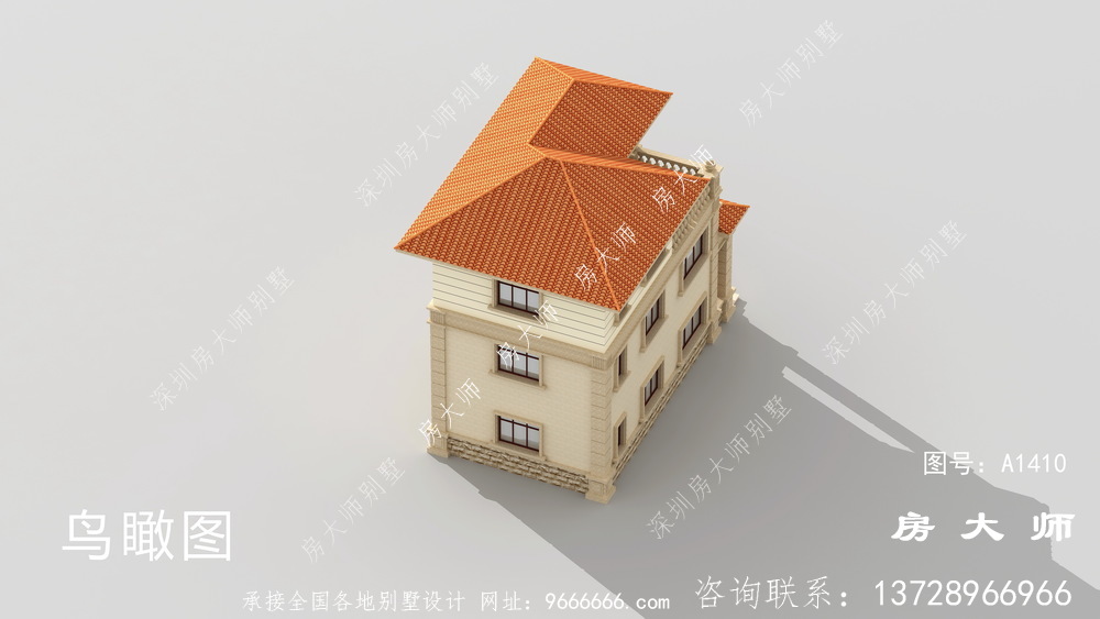 三层法式风格小别墅效果图