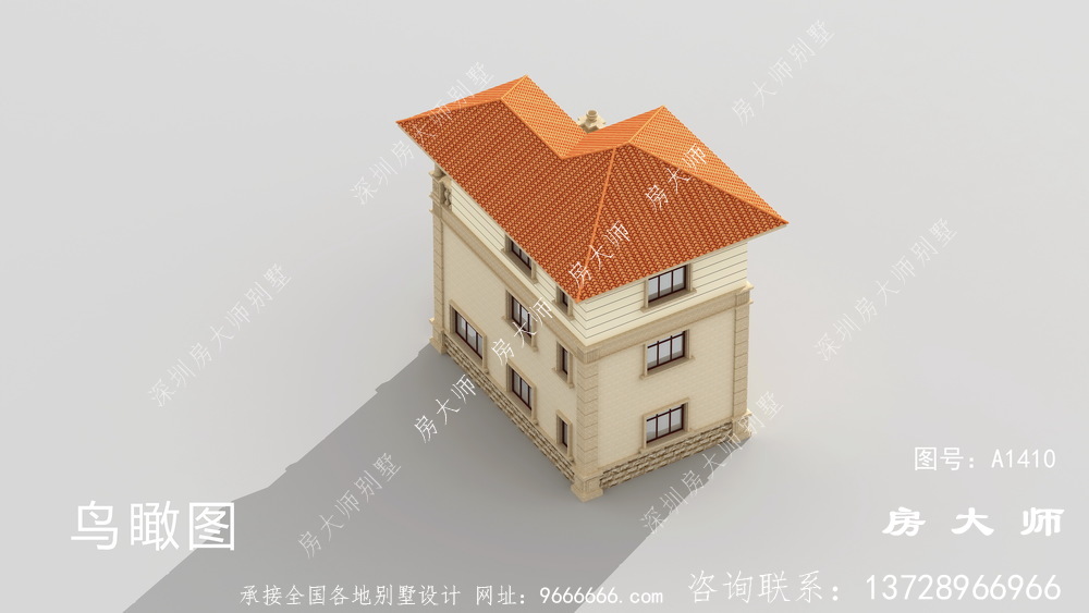 三层法式风格小别墅效果图