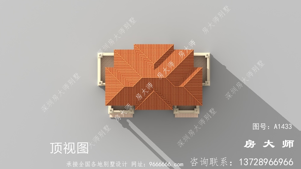 豪华法式风格双拼别墅设计图