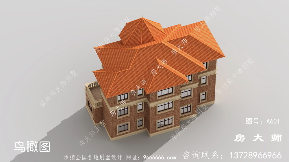 农民高档三层欧式别墅设计图及平面设计图