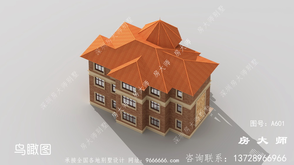 农民高档三层欧式别墅设计图及平面设计图