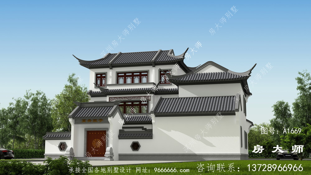 新中式苏式园林别墅设计图纸