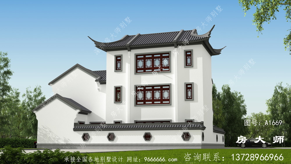 新中式苏式园林别墅设计图纸