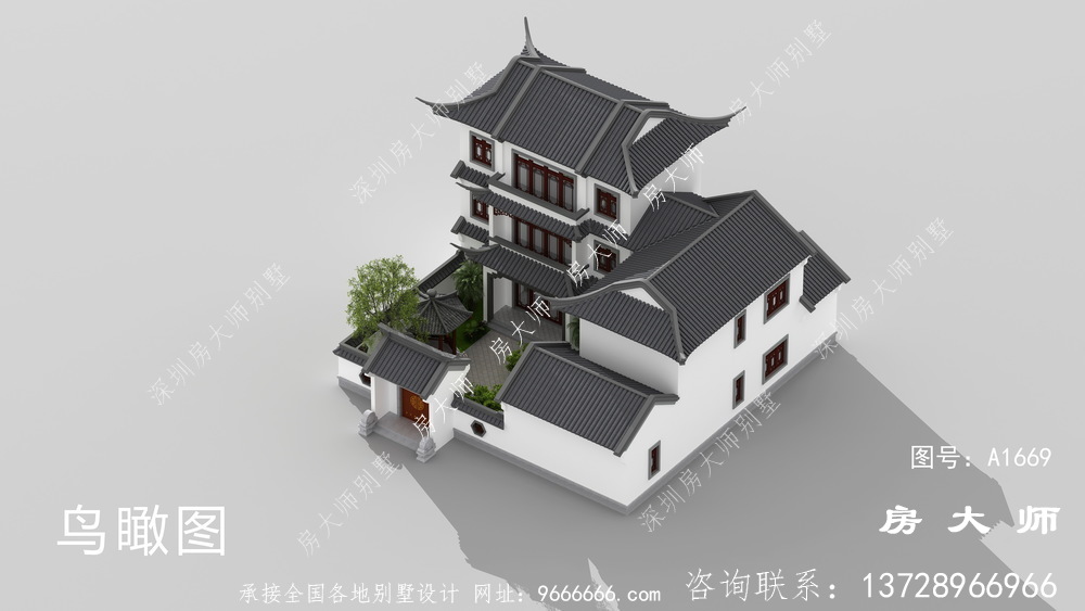 新中式苏式园林别墅设计图纸