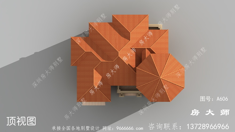 欧式独特设计农村自建二层别墅设计图