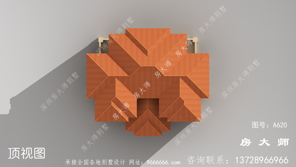新农村三层欧式风格别墅设计效果图