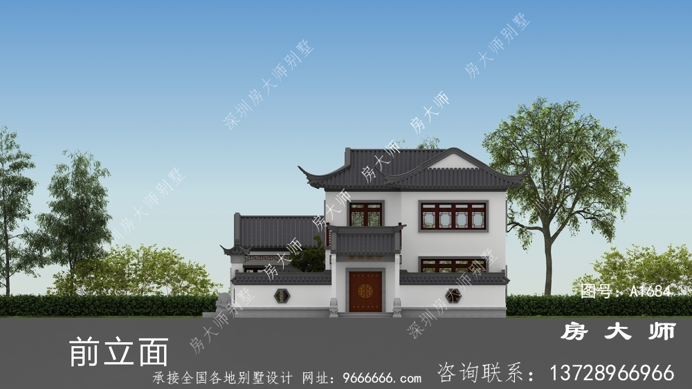 精致的两二层苏式园林别墅设计图
