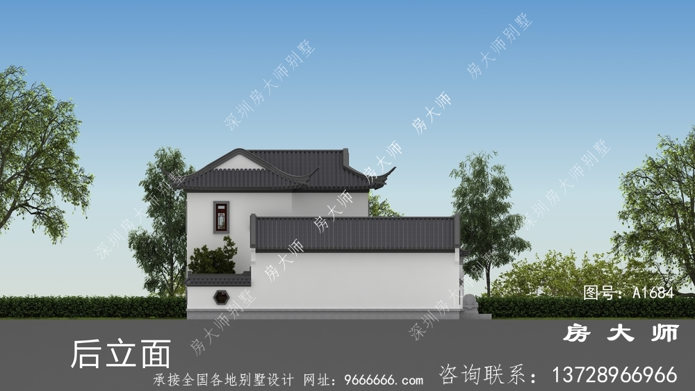 精致的两二层苏式园林别墅设计图