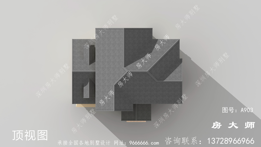 简欧复式农村三层别墅建筑设计图