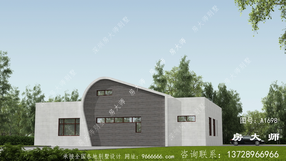 乡村平顶房二层别墅设计图，大气美观大方