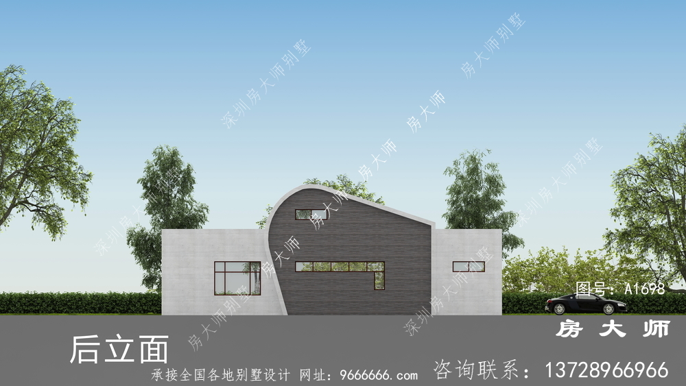 乡村平顶房二层别墅设计图，大气美观大方
