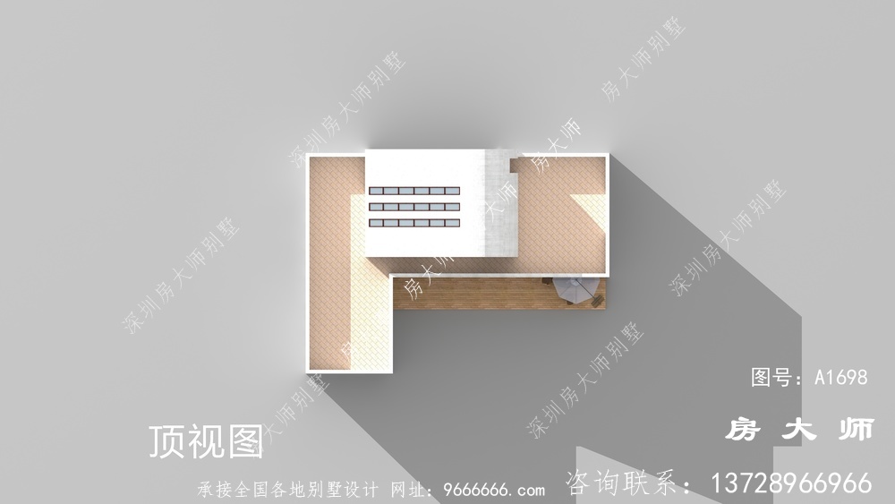 乡村平顶房二层别墅设计图，大气美观大方