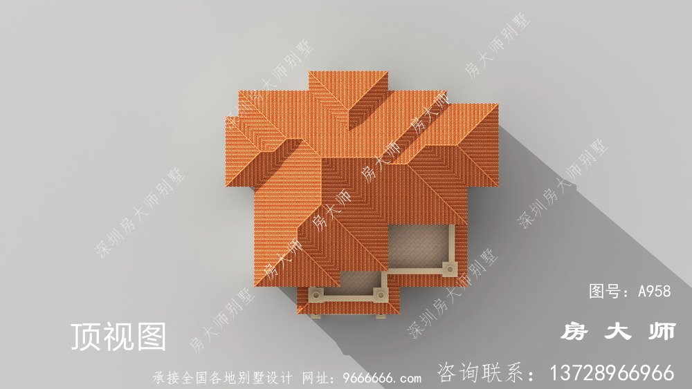 欧式高档复式三层别墅设计图及效果图