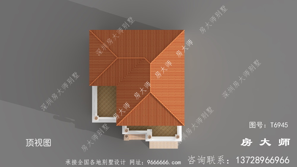 欧式风格二层半别墅设计图纸