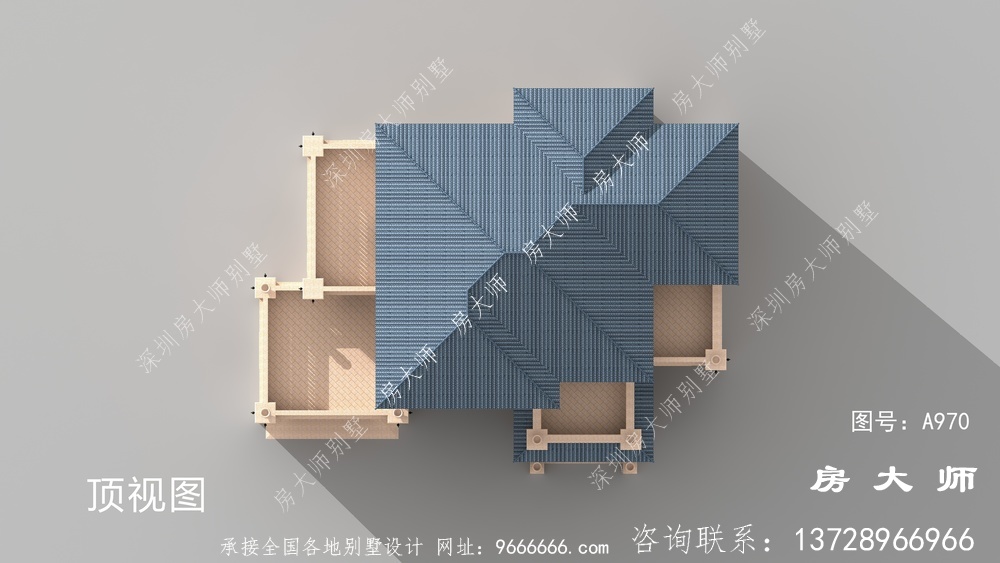 乡村简欧四层复式别墅效果图