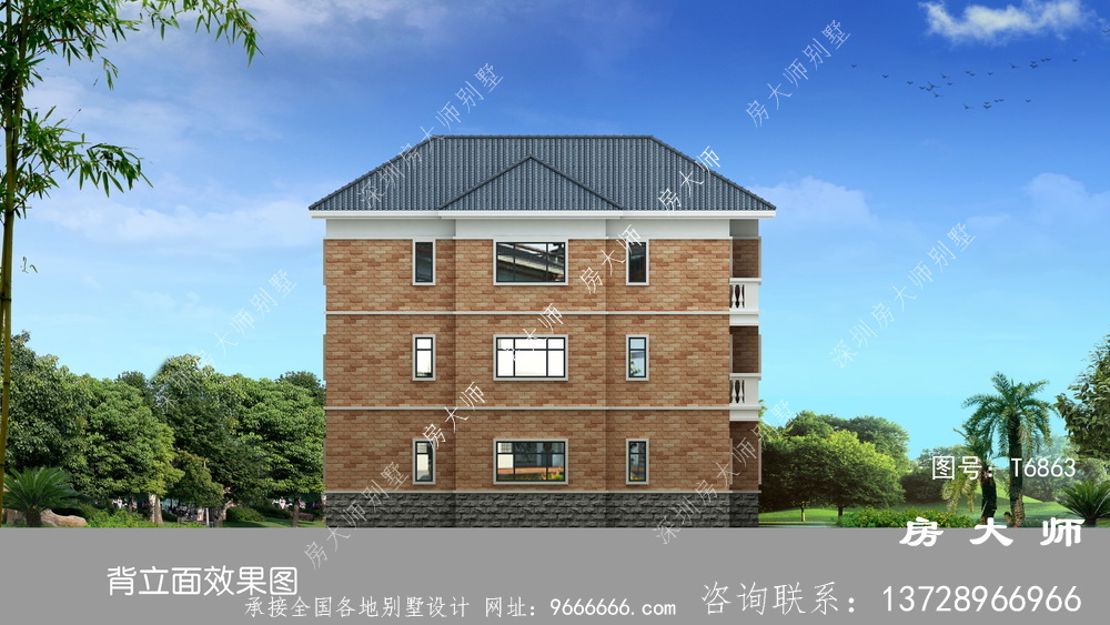 三楼房屋设计图实用舒适，房屋更加美观。