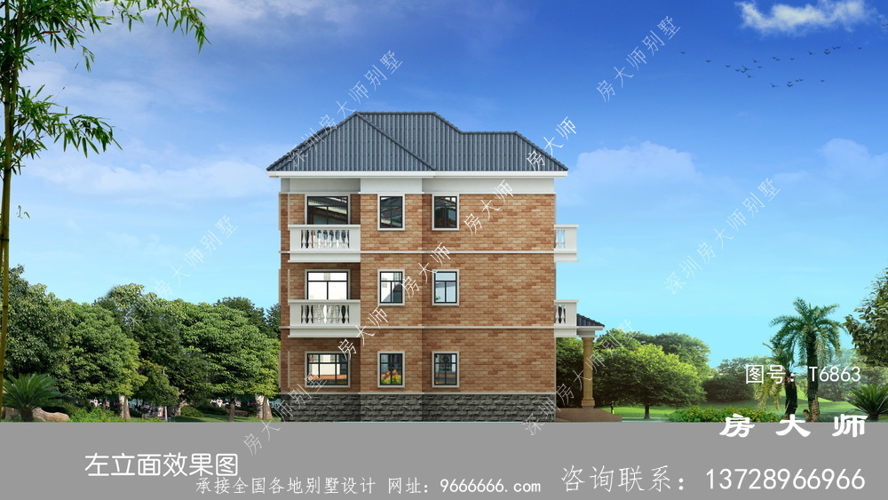 三楼房屋设计图实用舒适，房屋更加美观。