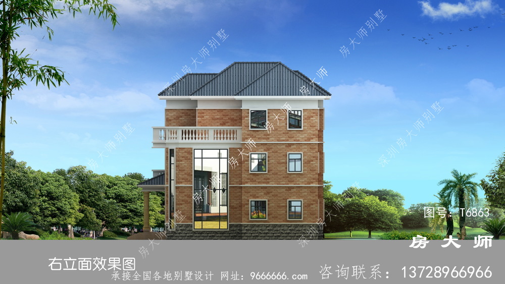三楼房屋设计图实用舒适，房屋更加美观。