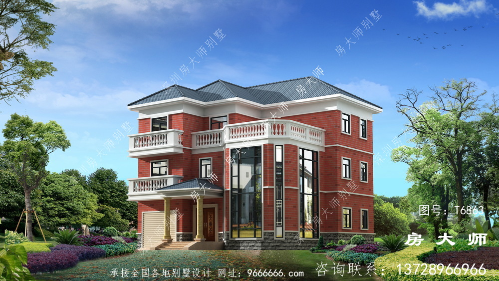 三楼房屋设计图实用舒适，房屋更加美观。