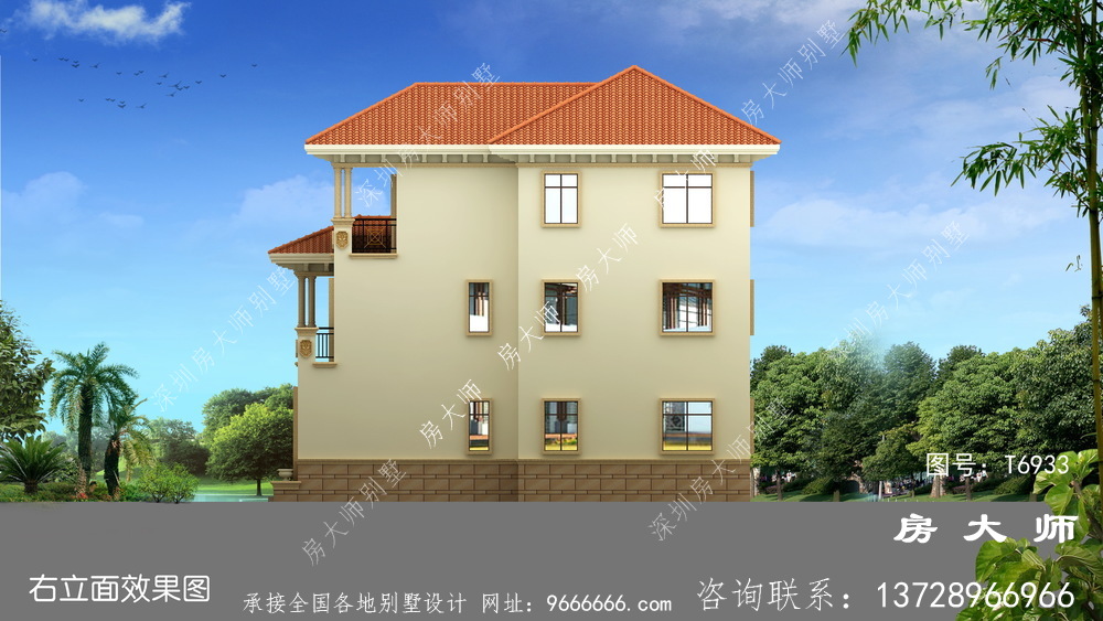 三层楼房设计图，实用舒适，房子更美观。