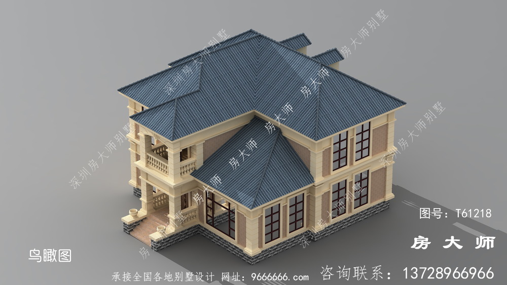 浪漫法式风格乡村小别墅效果图