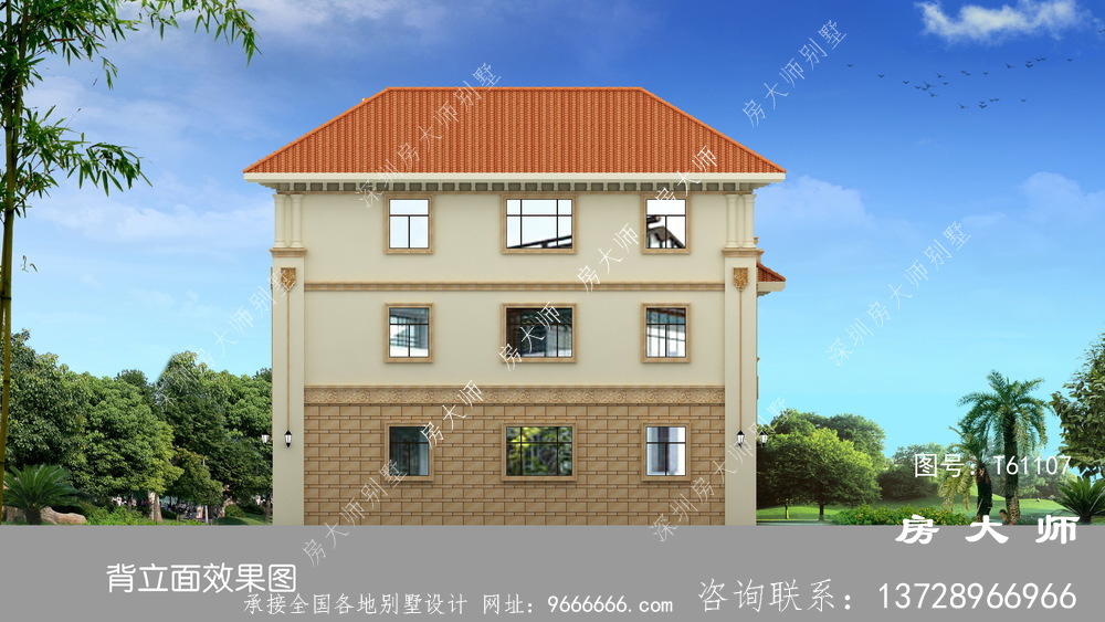 三层建筑的设计图，整体设计现代时尚。
