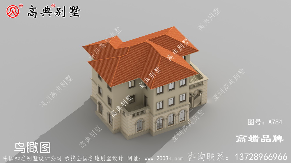 欧式别墅外观实景图