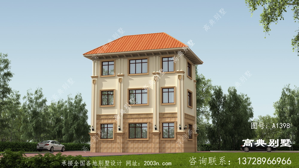 精美大方欧式三层别墅，农村房子就是这么有范儿