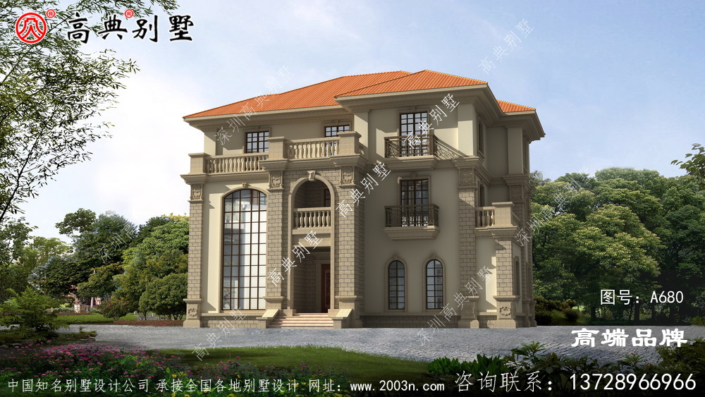 复式三层楼房设计图，房型經典